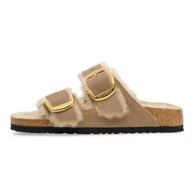 Birkenstock Arizona Big Schnalle Shearling Braun Tabacco