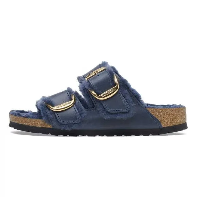 Birkenstock Arizona Big Schnalle Shearling Blau Notte