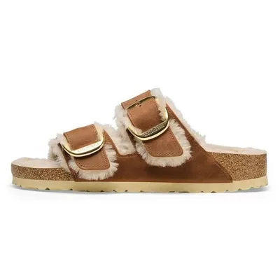 Birkenstock Arizona Big Schnalle Shearling Cognac