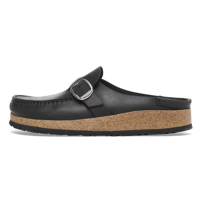 Birkenstock Buckley Huilé Cuir Noir