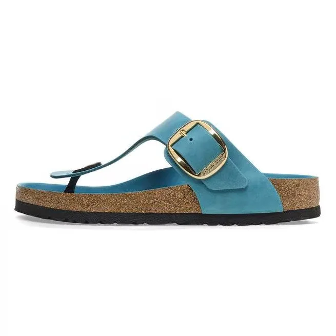 Birkenstock Gizeh Big Schnalle Geölt Leder Biscay Bay