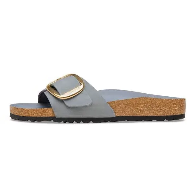 Birkenstock Madrid Big Schnalle Geölt Leder Grau basalto