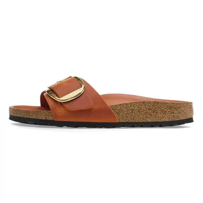 Birkenstock Madrid Big Boucle Huilé Cuir Orange bruciato
