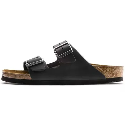 Birkenstock Arizona Geölt Leder Schwarz