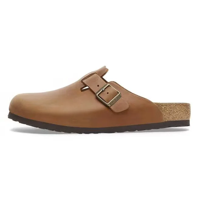 Birkenstock Boston Geölt Leder Cognac