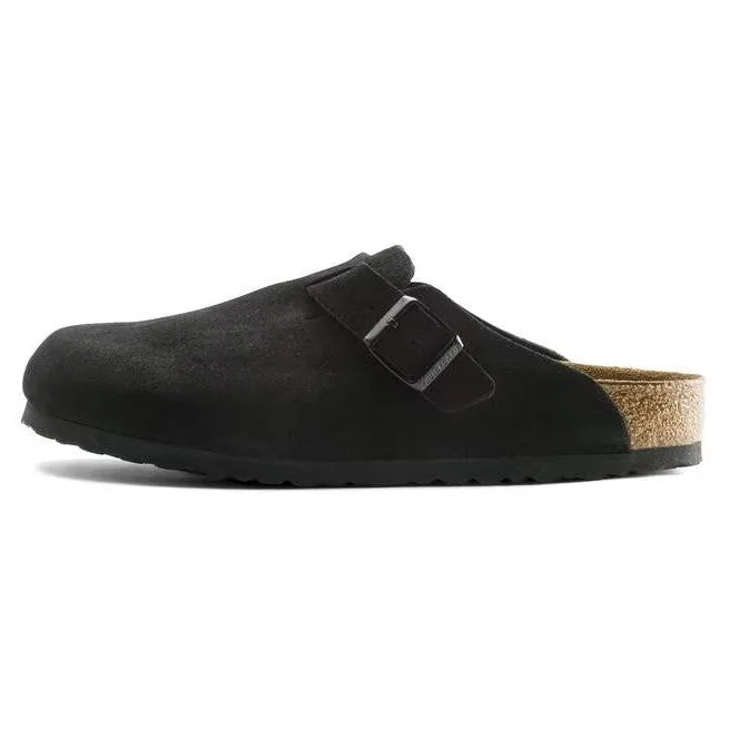 Birkenstock Boston Weich Footbed Wildleder Schwarz