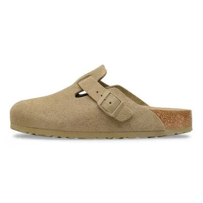 Birkenstock Boston Weich Footbed Wildleder Cachi Sbiadito