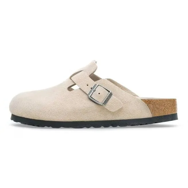 Birkenstock Boston Soft Footbed Suede Tonalità Di Ostrica