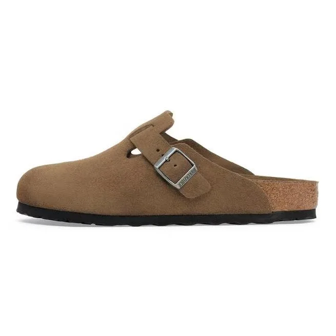 Birkenstock Boston Weich Footbed Wildleder Tonale Tè Dunkel