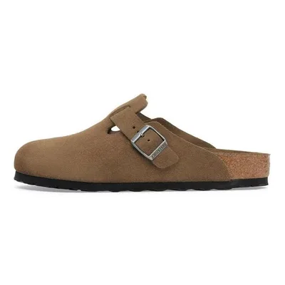 Birkenstock Boston Weich Footbed Wildleder Tonale Tè Dunkel