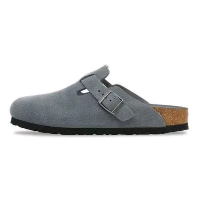 Birkenstock Boston Weich Footbed Wildleder Tonalità Grau basalto