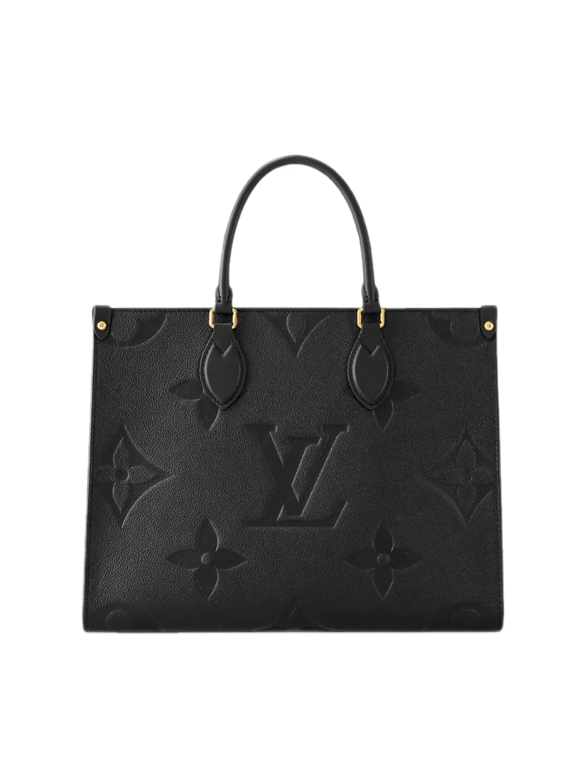 Borsa Louis Vuitton OnTheGo MM in Leder Monogram Ganz Schwarz 5 colori