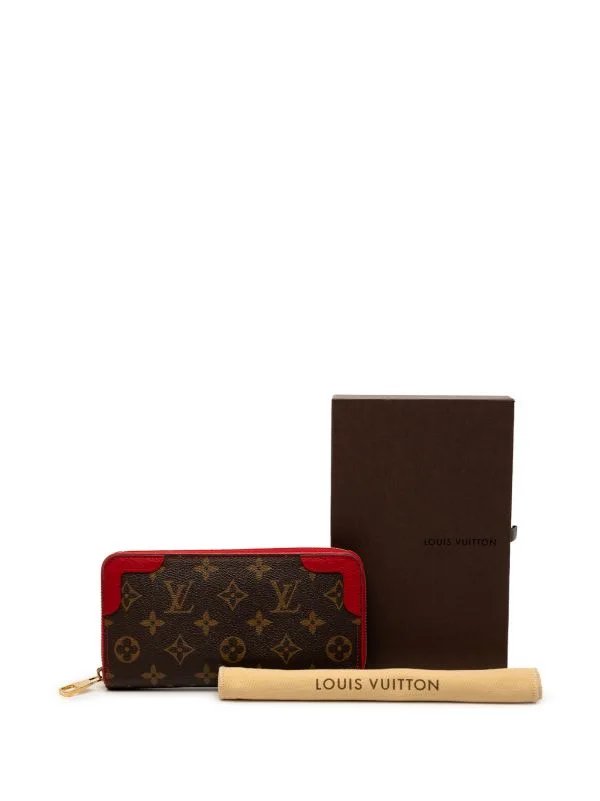 Louis Vuitton Monogram Retiro Zippy Wallet Cherry Cerise