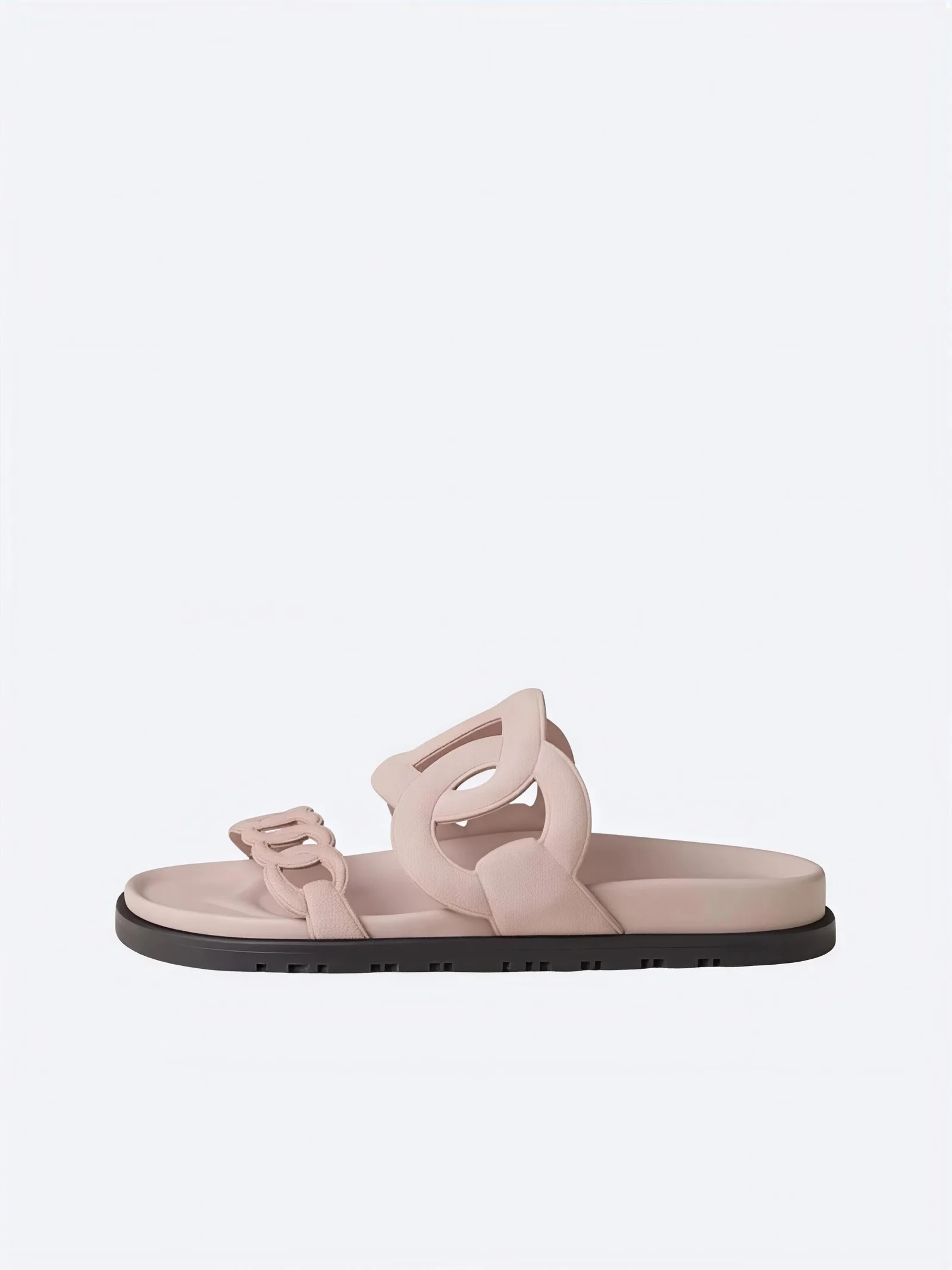 Hermès Extra Wildleder Badeschlappen Rosa