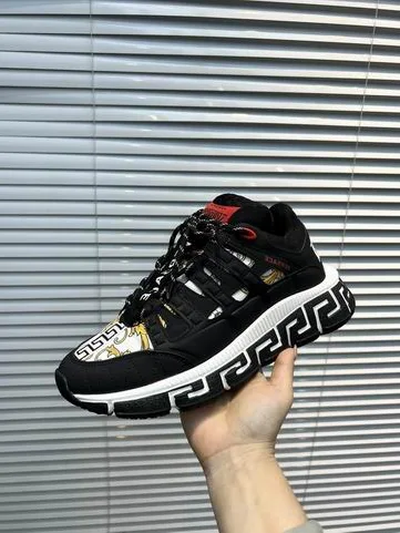 Versace Trigreca Men’s Black Multicolore Sneakers