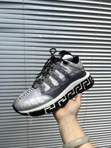 Versace Men’s Trigreca Metallic Sneakers