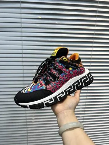 Versace Trigreca Rosa Leopard Sneakers