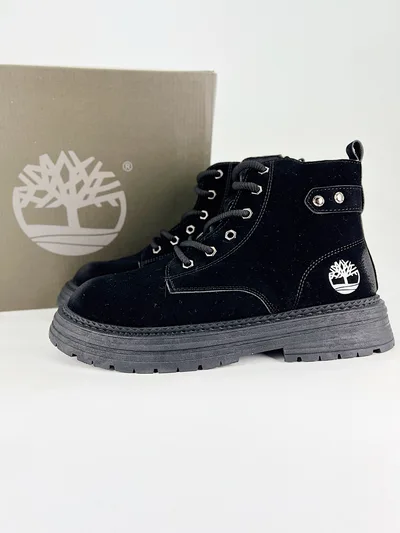 Timberland Black Wildleder Lug Stiefel