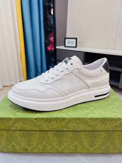 Gucci White Leder Sneakers