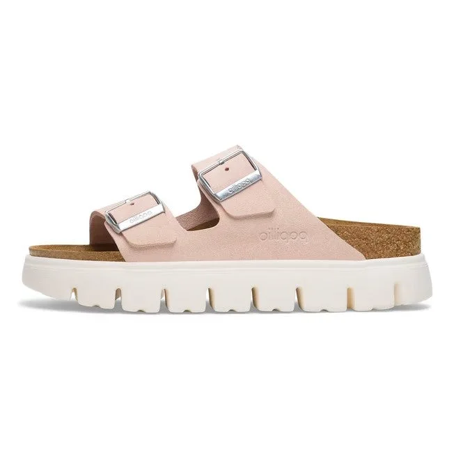 Birkenstock Arizona Plateforme Daim Cuir Rose Clair