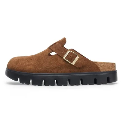 Birkenstock Boston Chunky Wildleder Tè Dunkel
