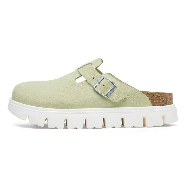 Birkenstock Boston Chunky Wildleder Grün lime Sbiadito