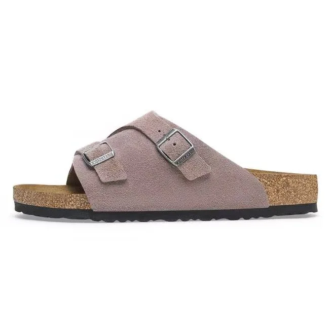 Birkenstock Zürich Daim Cuir Violet Sbiadito