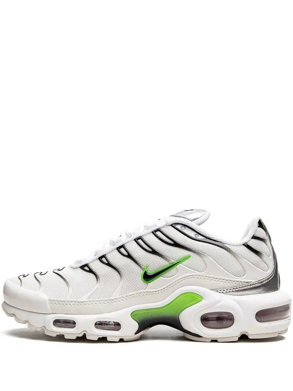 Nike Air Max plus bianca nero e verdi