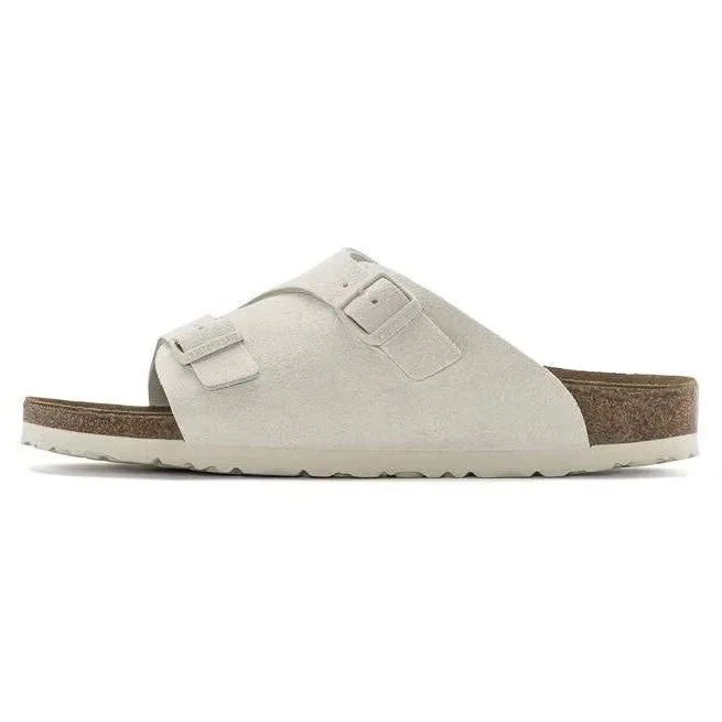 Birkenstock Zürich Suede Leather Bianco Antico