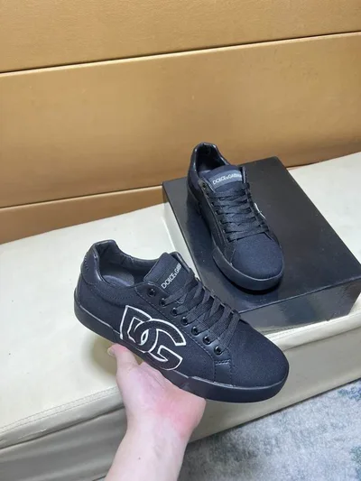 D & G Portofino canvas and Pelle sneakers