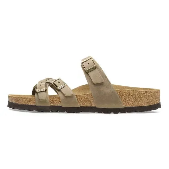 Birkenstock Franca Huilé Cuir Marron Tabacco
