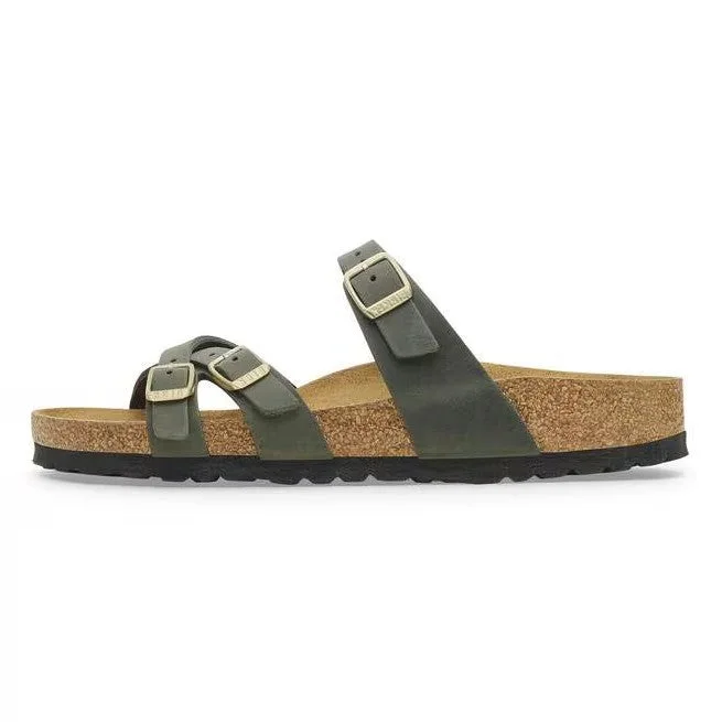 Birkenstock Franca Geölt Leder Thyme